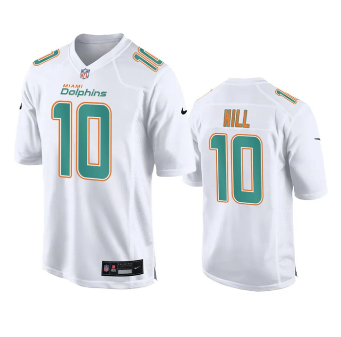Personalized Men’s Miami Dolphins #10 Tyreek Hill White Fashion Untouchable Stitched Football Jersey