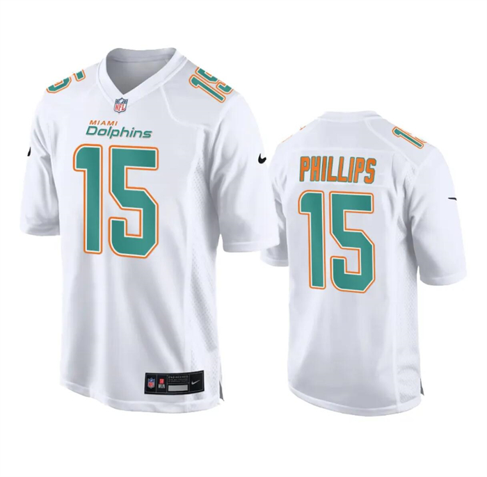 Personalized Men’s Miami Dolphins #15 Jaelan Phillips White Fashion Untouchable Stitched Football Jersey