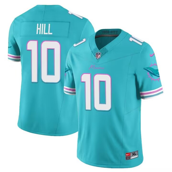 Personalized Men’s Miami Dolphins #10 Tyreek Hill Aqua 2023 F.U.S.E Alternate Limited Stitched Football Jersey