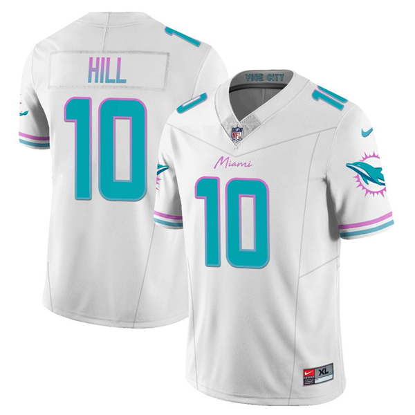 Personalized Men’s Miami Dolphins #10 Tyreek Hill White 2023 F.U.S.E Alternate Limited Stitched Football Jersey