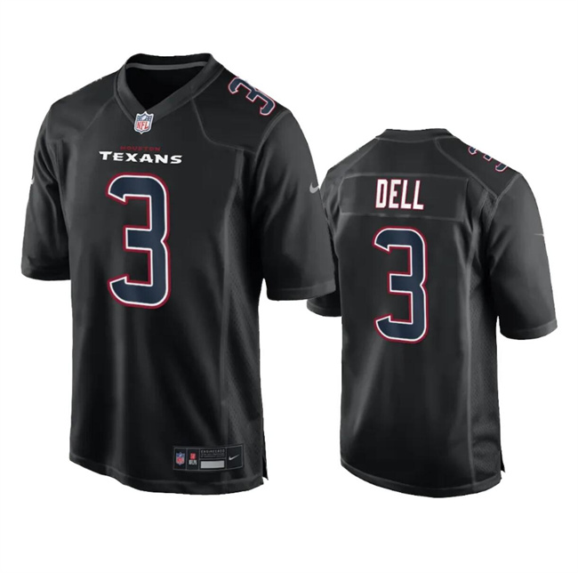 Personalized Men’s Houston Texans #3 Tank Dell Black Fashion Untouchable Limited Stitched Football Jersey