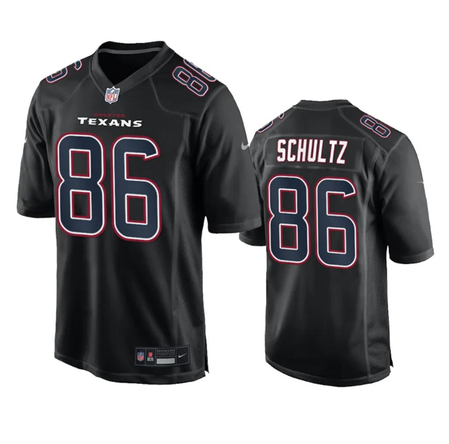 Personalized Men’s Houston Texans #86 Dalton Schultz Black Fashion Untouchable Limited Stitched Football Jersey
