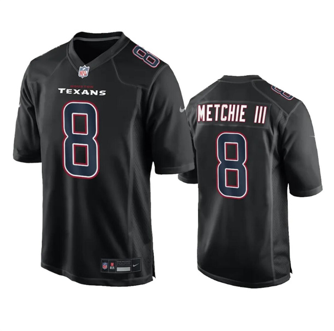 Personalized Men’s Houston Texans #8 John Metchie III Black Fashion Untouchable Limited Stitched Football Jersey