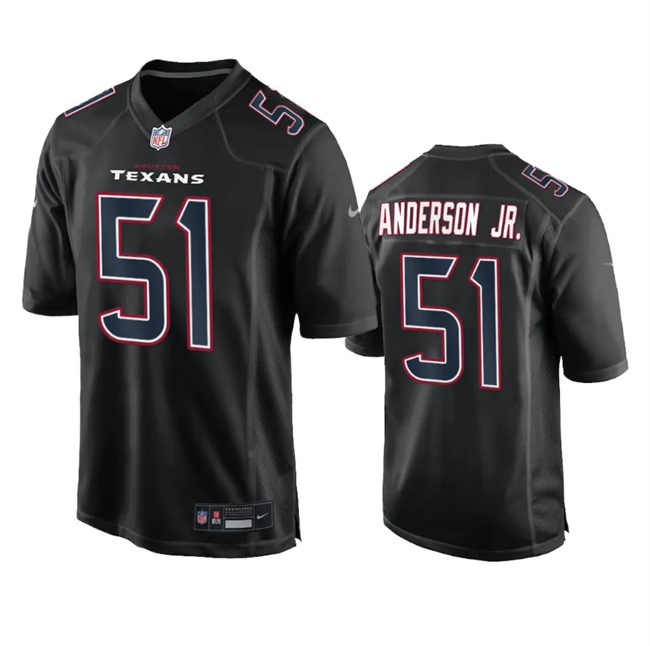 Personalized Men’s Houston Texans #51 Will Anderson Jr. Black Fashion Untouchable Limited Stitched Football Jersey