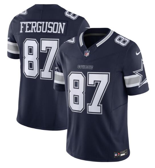 Personalized Men’s Dallas Cowboys #87 Jake Ferguson Navy 2023 F.U.S.E. Untouchable Limited Stitched Football Jersey