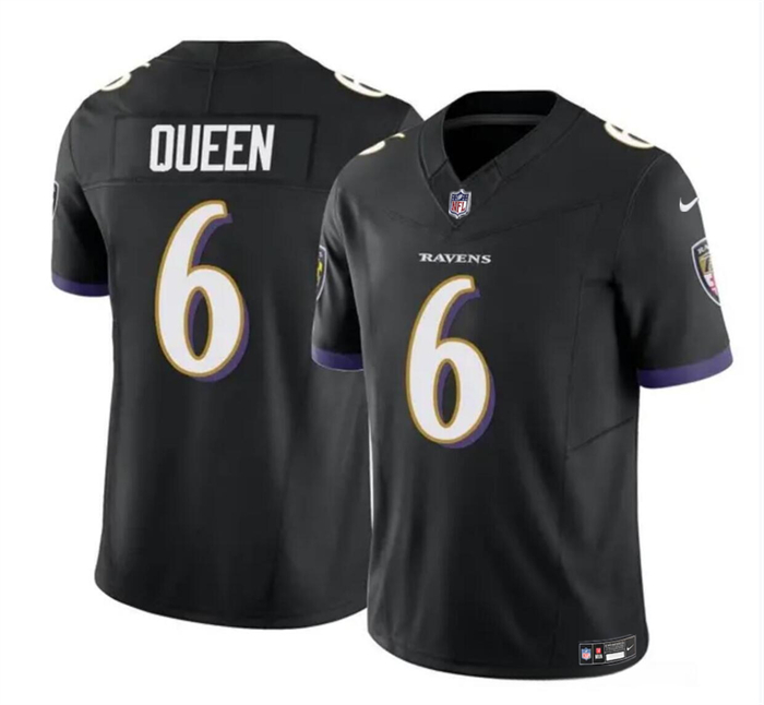 Personalized Men’s Baltimore Ravens #6 Patrick Queen Black 2023 F.U.S.E. Limited Football Jersey