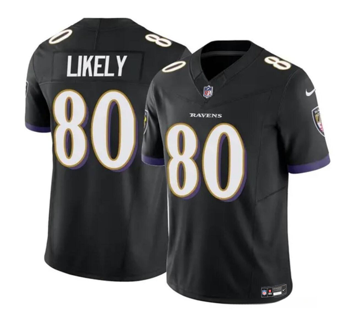 Personalized Men’s Baltimore Ravens #80 Isaiah Likely Black 2023 F.U.S.E. Limited Football Jersey