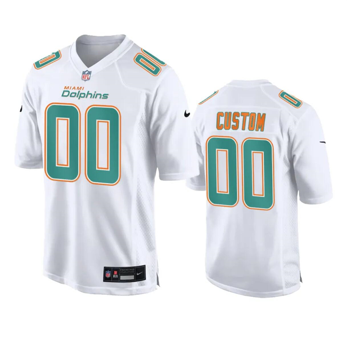 Personalized Men’s Miami Dolphins Active Player White Fashion Untouchable Stitched Football Jersey