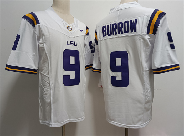Personalized Men’s LSU Tigers #9 Joe Burreaux White 2023 Stitched Baseball Jersey