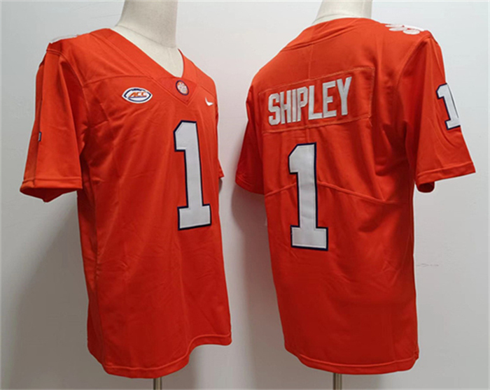 Personalized Men’s Clemson Tigers #1 Will Shipley Orange Stitched Football Jersey