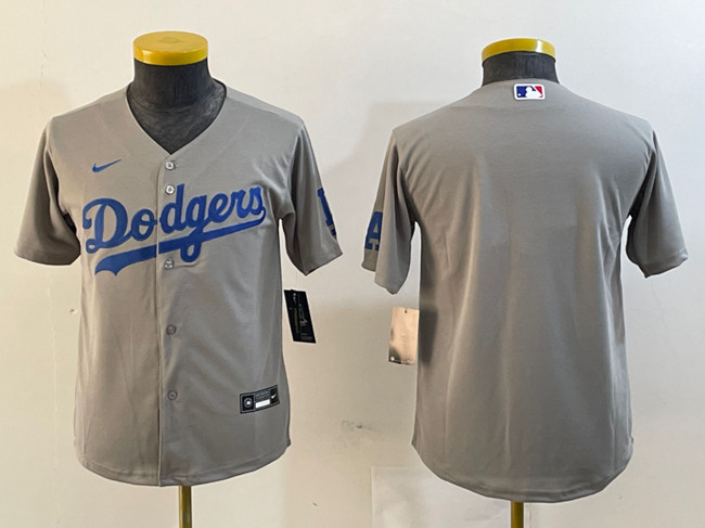 Personalized Women’s Los Angeles Dodgers Blank Grey Stitched Jersey(Run Small)