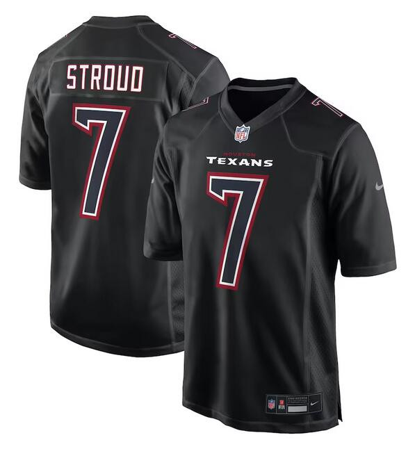 Personalized Men’s Houston Texans #7 C.J. Stroud Black Fashion Untouchable Limited Stitched Football Jersey