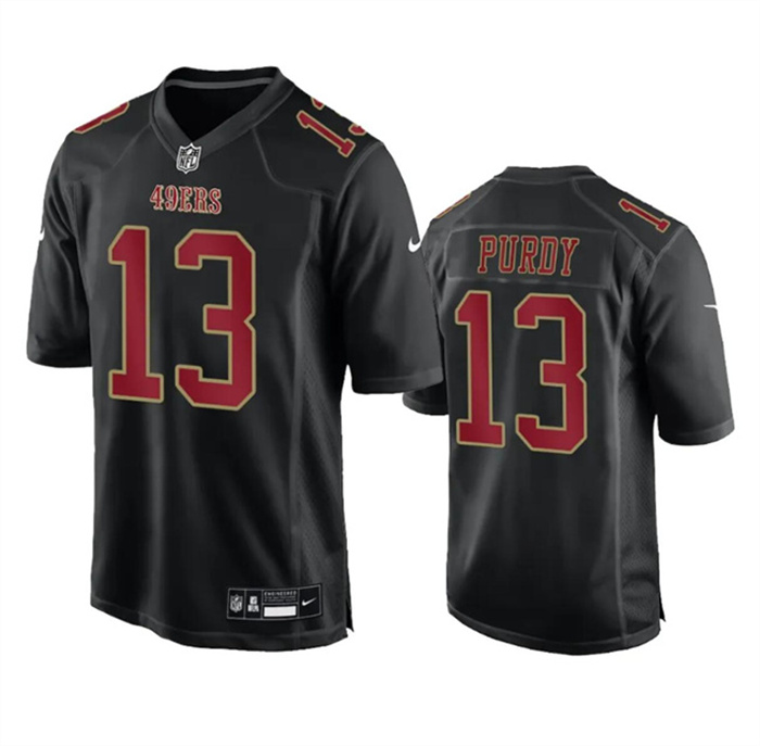 Personalized Men’s San Francisco 49ers #13 Brock Purdy Black Fashion Limited Stitched Football Game Jersey