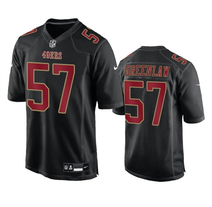 Personalized Men’s San Francisco 49ers #57 Dre Greenlaw Black Fashion Limited Stitched Football Game Jersey
