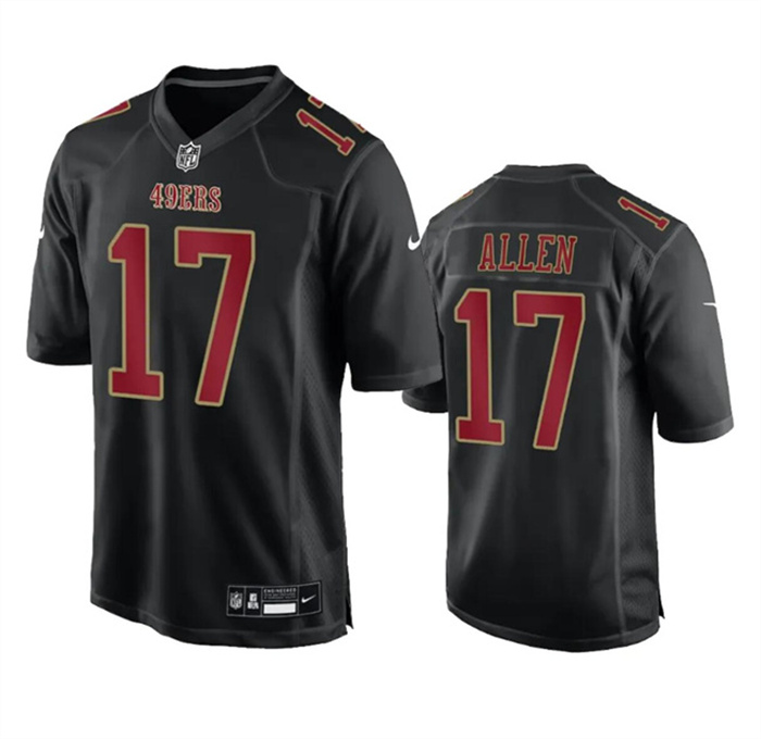Personalized Men’s San Francisco 49ers #17 Brandon Allen Black Fashion Limited Stitched Football Game Jersey