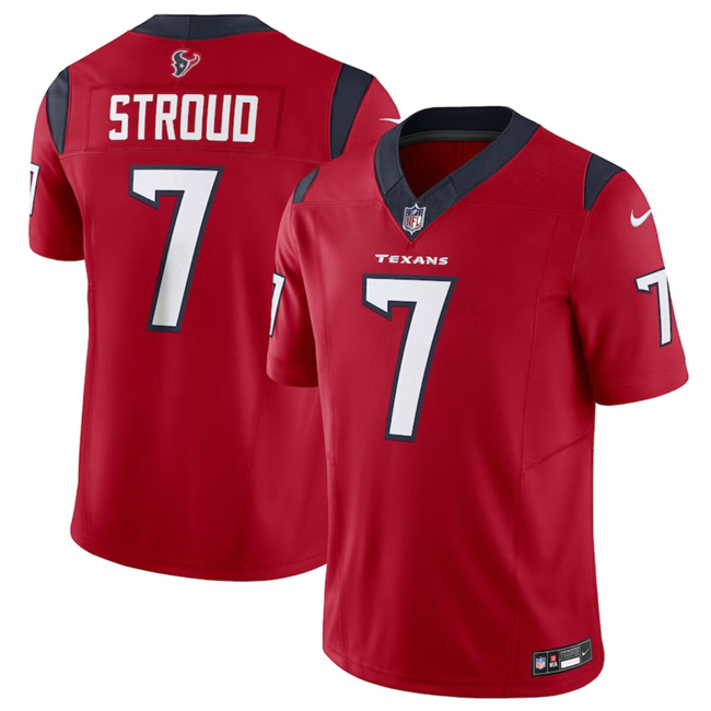 Personalized Men’s Houston Texans #7 C.J. Stroud Red 2023 F.U.S.E Untouchable Stitched Football Jersey