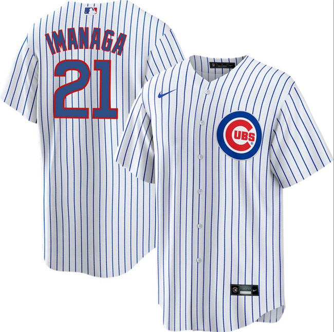Personalized Men’s Chicago Cubs #21 Shu014dta Imanaga White Cool Base Stitched Baseball Jersey