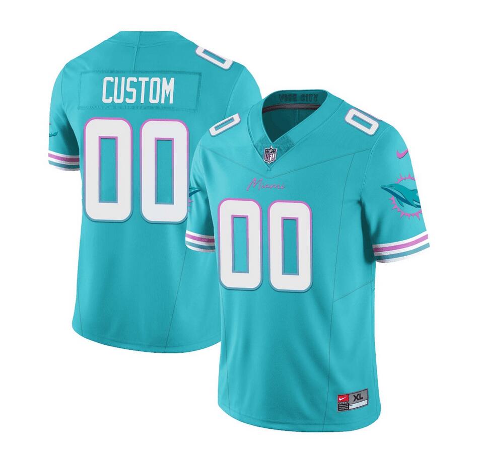 Personalized Men’s Miami Dolphins Active Player Aqua 2023 F.U.S.E Limited Stitched Football Jersey
