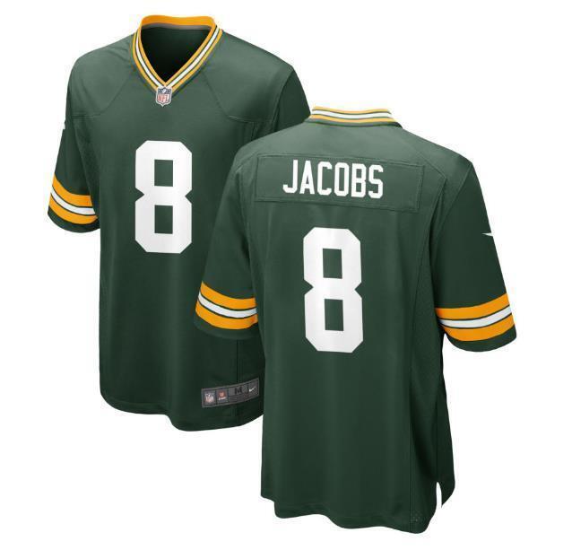 Personalized Josh Jacobs #8 Green Bay Packers Green Men Jersey