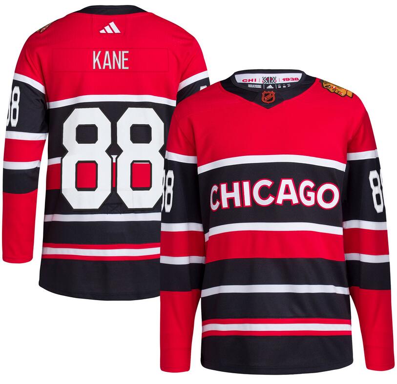 Personalized Men’s Detroit Red Wings #88 Patrick Kane Black Reverse Retro Stitched Jersey