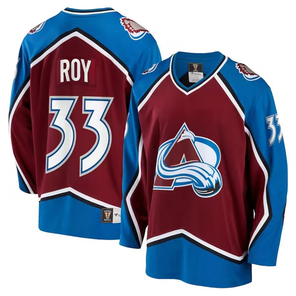 Personalized Men’s Colorado Avalanche #33 Patrick Roy Burgundy Stitched Jersey