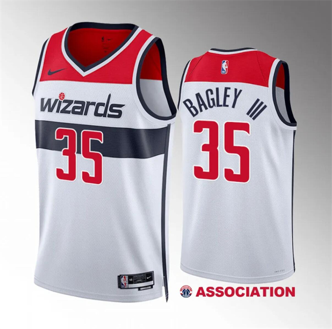 Personalized Men’s Washington Wizards #35 Marvin Bagley III White Association Edition Stitched Basketball Jersey