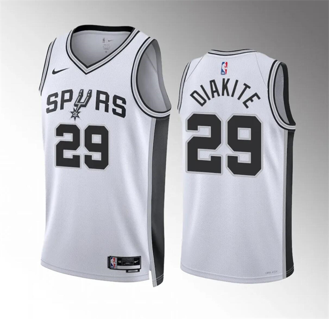 Personalized Men’s San Antonio Spurs #29 Mamadi Diakite White Association Edition Stitched Basketball Jersey