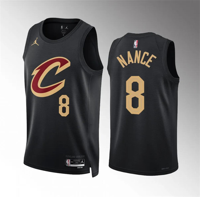 Personalized Men’s Cleveland Cavaliers #8 Pete Nance Black Statement Edition Stitched Jersey