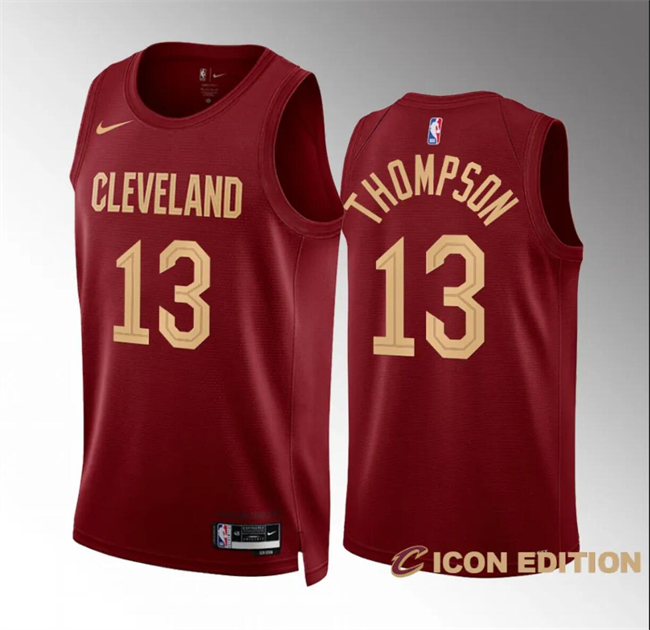 Personalized Men’s Cleveland Cavaliers #13 Tristan Thompson Wine Icon Edition Stitched Jersey