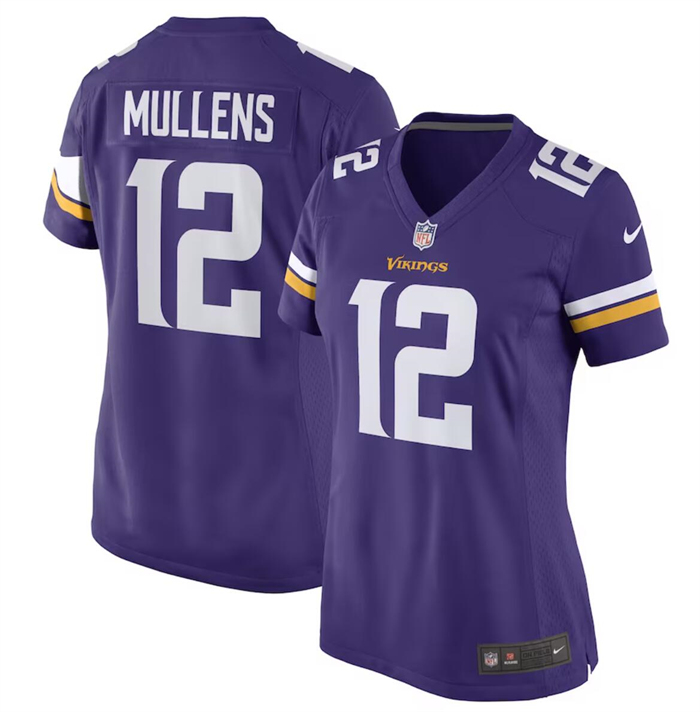 Personalized Women’s Minnesota Vikings #12 Nick Mullens Purple Stitched Jersey(Run Small)