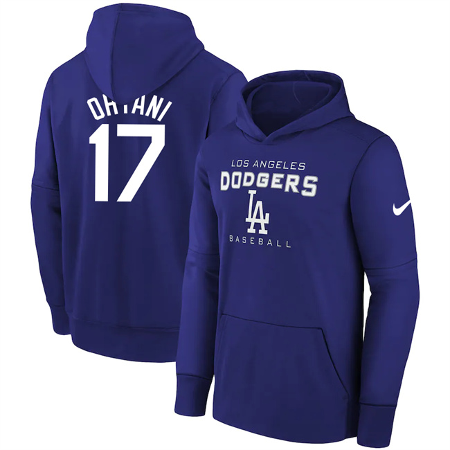 Personalized Los Angeles Dodgers #17 Shohei Ohtani Royal Name & Number Pullover Hoodie