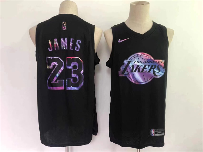 Personalized Men’s Los Angeles Lakers #23 LeBron James Black Stitched Basketball Jersey