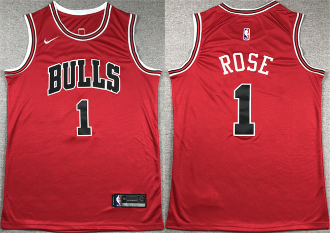 Personalized Men’s Chicago Bulls #1 Derrick Rose Red Stitched Basketball Jersey