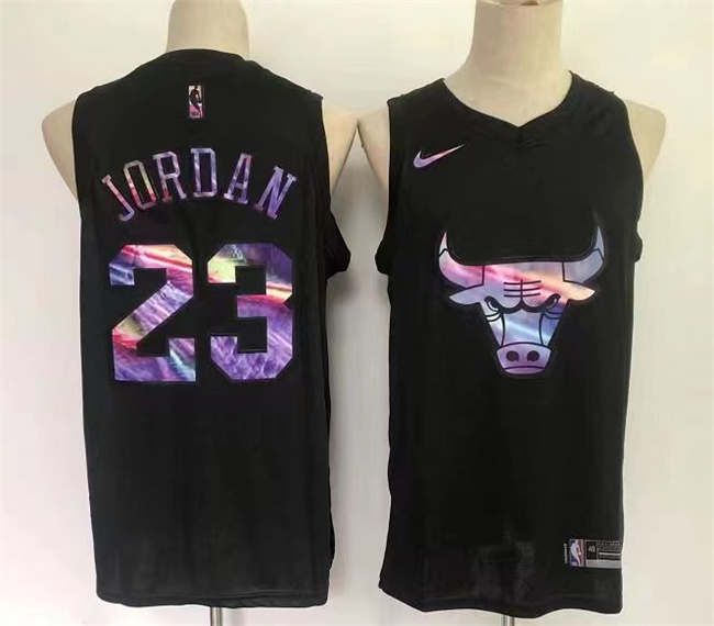 Personalized Men’s Chicago Bulls #23 Michael Jordan Black Stitched Basketball Jersey