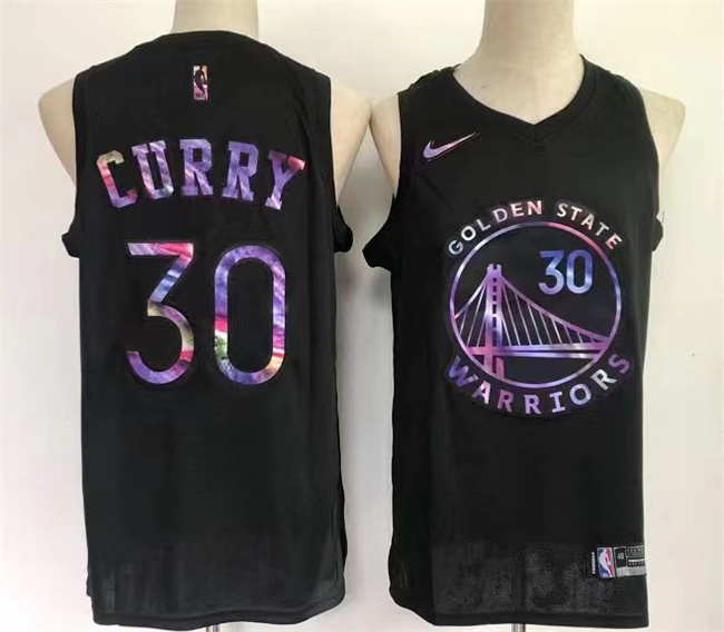 Personalized Men’s Golden State Warriors #30 Stephen Curry Black Stitched Basketball Jersey