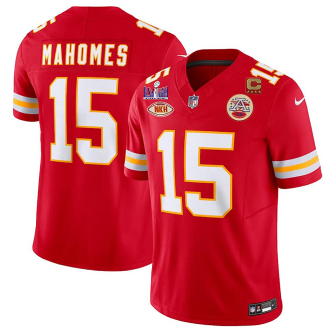 Personalized Men’s Kansas City Chiefs #15 Patrick Mahomes Red F.U.S.E. With NKH Patch And Super Bowl LVIII Patch Untouchable Limited Stitched Football Jersey