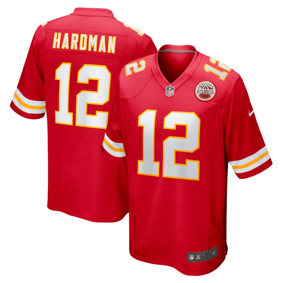 Personalized Men’s Kansas City Chiefs #12 Mecole Hardman Red Game Jersey