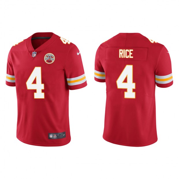 Personalized Men’s Kansas City Chiefs #4 Rashee Rice Red 2023 NFL Draft Limited Jersey