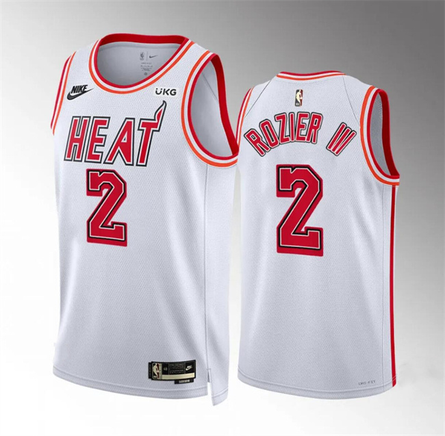 Personalized Men’s Miami Heat #2 Terry Rozier III White Classic Edition Stitched Basketball Jersey
