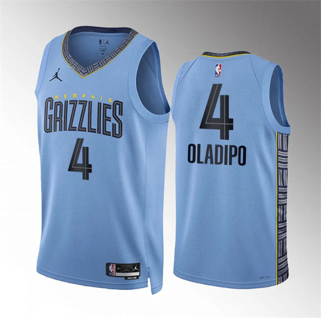 Personalized Men’s Memphis Grizzlies #4 Victor Oladipo Blue Statement Edition Stitched Jersey