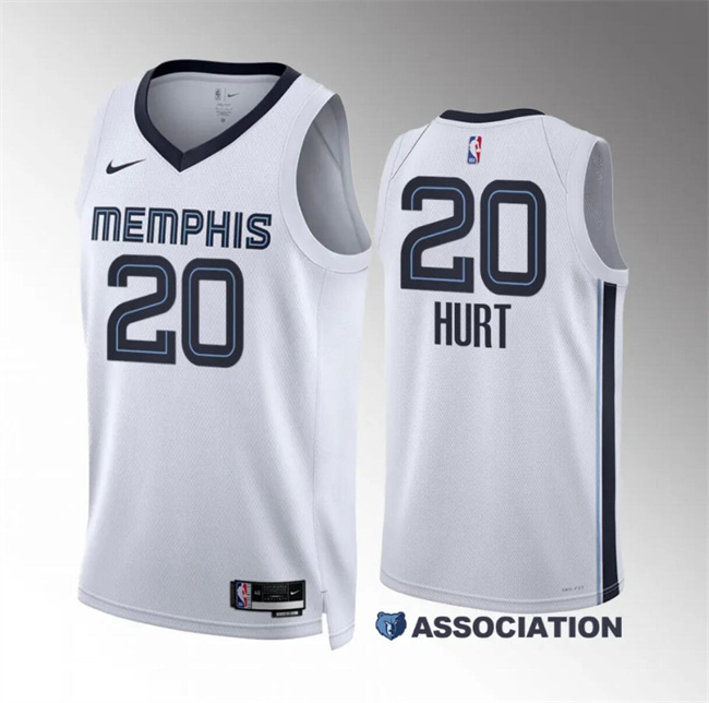 Personalized Men’s Memphis Grizzlies #20 Matthew Hurt White Association Edition Stitched Jersey