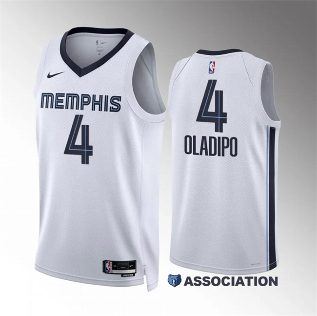 Personalized Men’s Memphis Grizzlies #4 Victor Oladipo White Association Edition Stitched Jersey