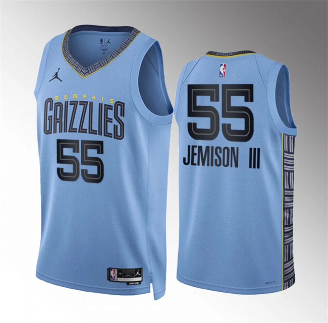 Personalized Men’s Memphis Grizzlies #55 Trey Jemison Iii Blue Statement Edition Stitched Jersey