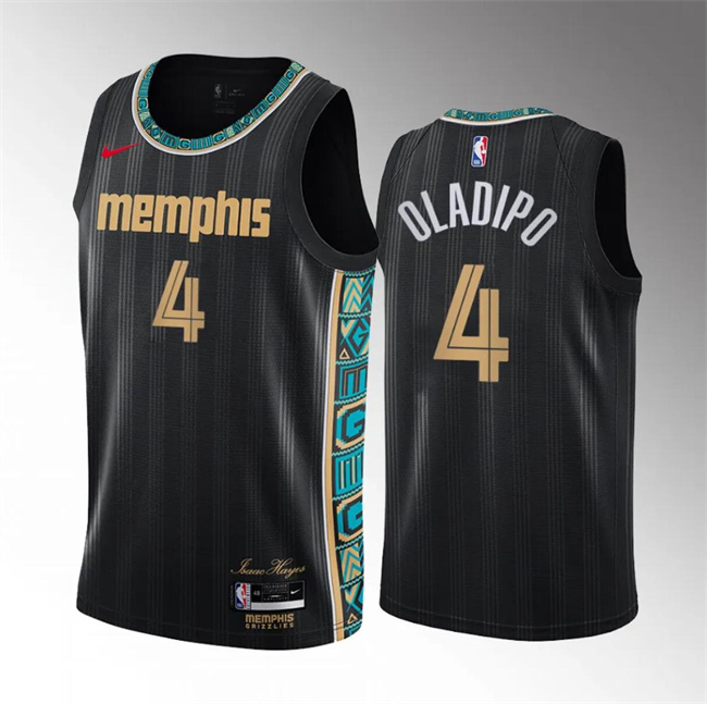 Personalized Men’s Memphis Grizzlies #4 Victor Oladipo Black 2020 21 City Edition Stitched Jersey