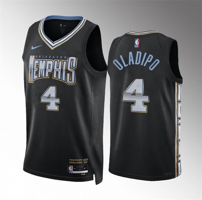 Personalized Men’s Memphis Grizzlies #4 Victor Oladipo Black 2022 23 City Edition Stitched Jersey