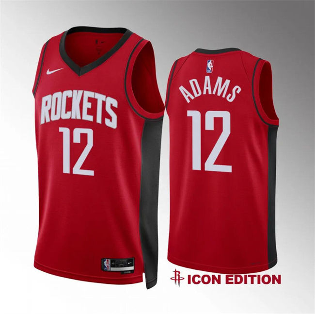 Personalized Men’s Houston Rockets #12 Steven Adams Red Icon Edition Stitched Jersey