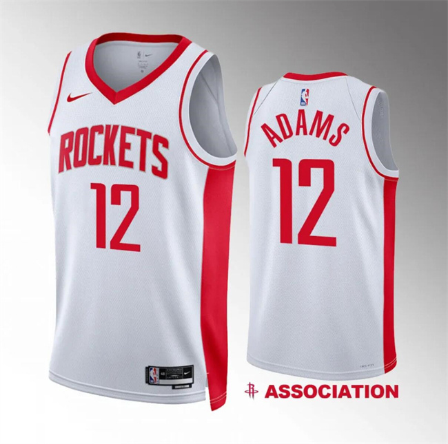 Personalized Men’s Houston Rockets #12 Steven Adams White Association Edition Stitched Jersey