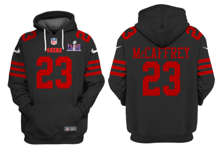Personalized Men’s San Francisco 49ers Active Player Black Super Bowl LVIII Alternate Pullover Hoodie