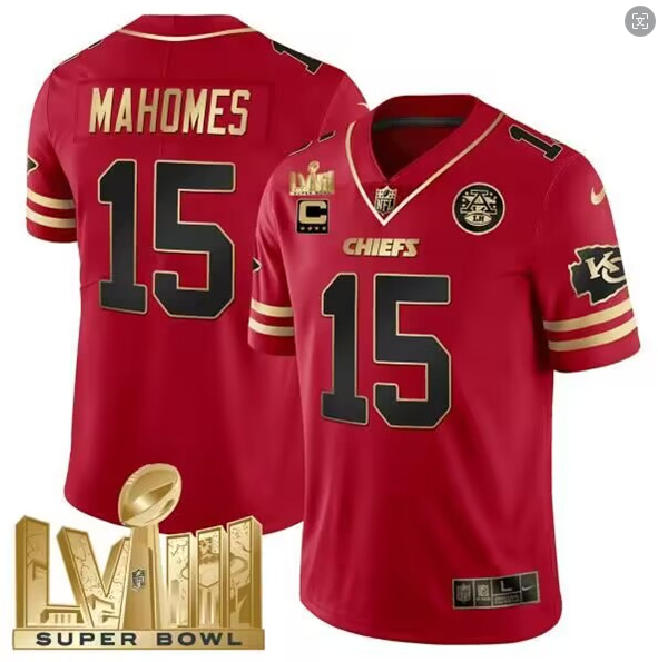 Personalized Men’s Patrick Mahomes #15 Kansas City Chiefs Red Super Bowl LIV Limited Jerseys