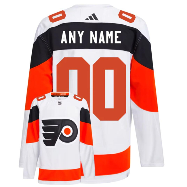 Personalized Men’s Philadelphia Flyers White 2024 Stadium Series Stitched Jersey